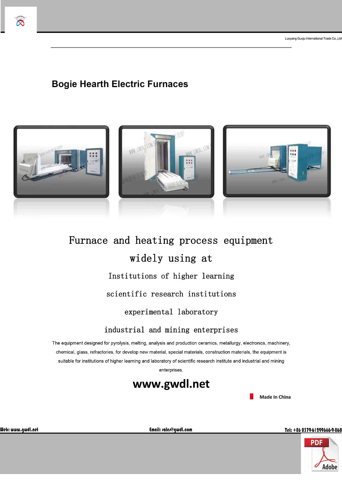 High Temperature Bogie Hearth Electric Furnaces（GWL-STCS）